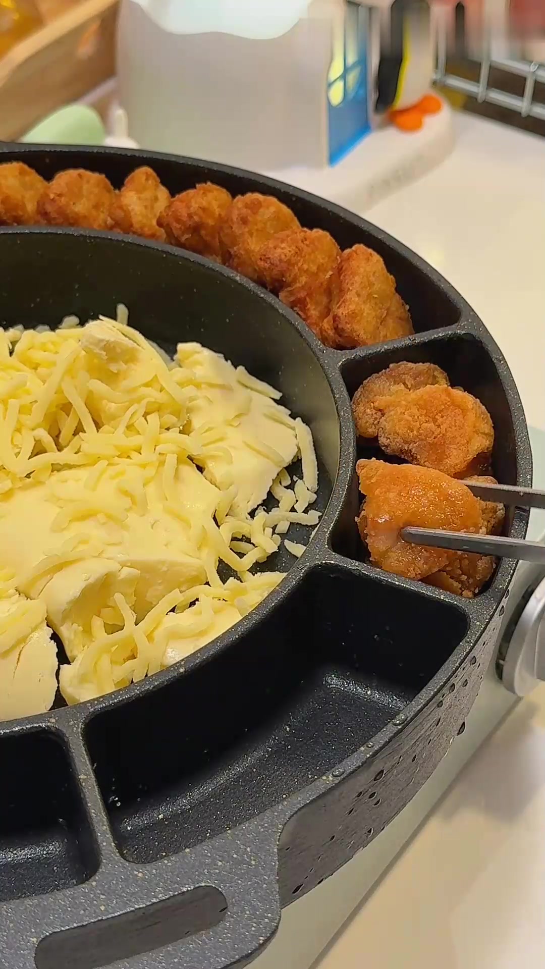 第一次尝试芝士炸鸡火锅……