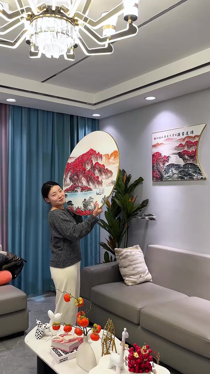 咱家空墙面不知道该如何装饰,快来看看这副装饰画绝对配的上咱家墙面!沙发背景三联画  装饰画