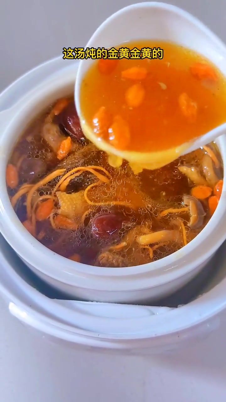 隔水电炖锅的松茸菌菇鸽子汤软烂入味温和滋补
