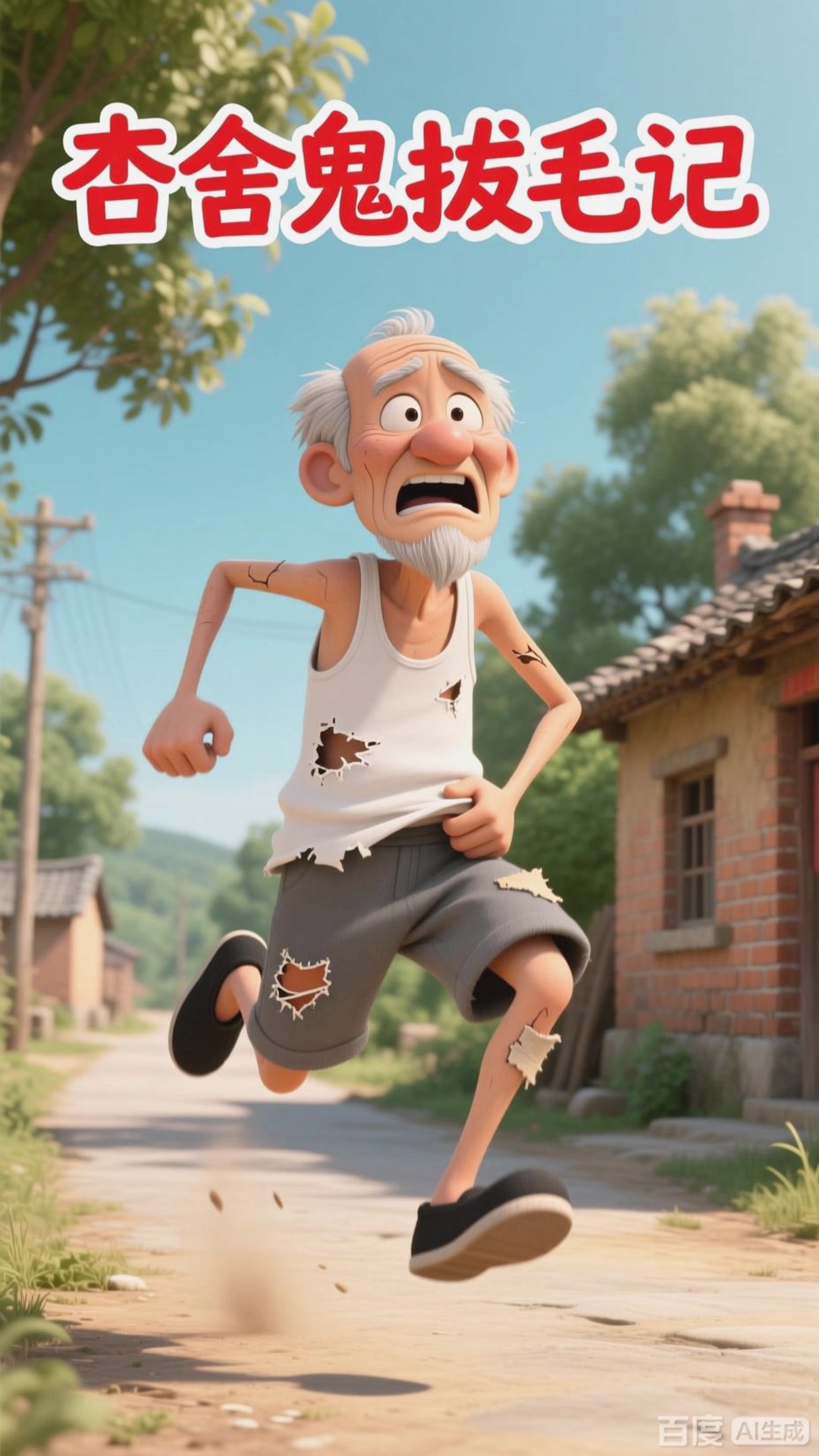 民间喜剧:铁公鸡拔毛疼叫唤被笑