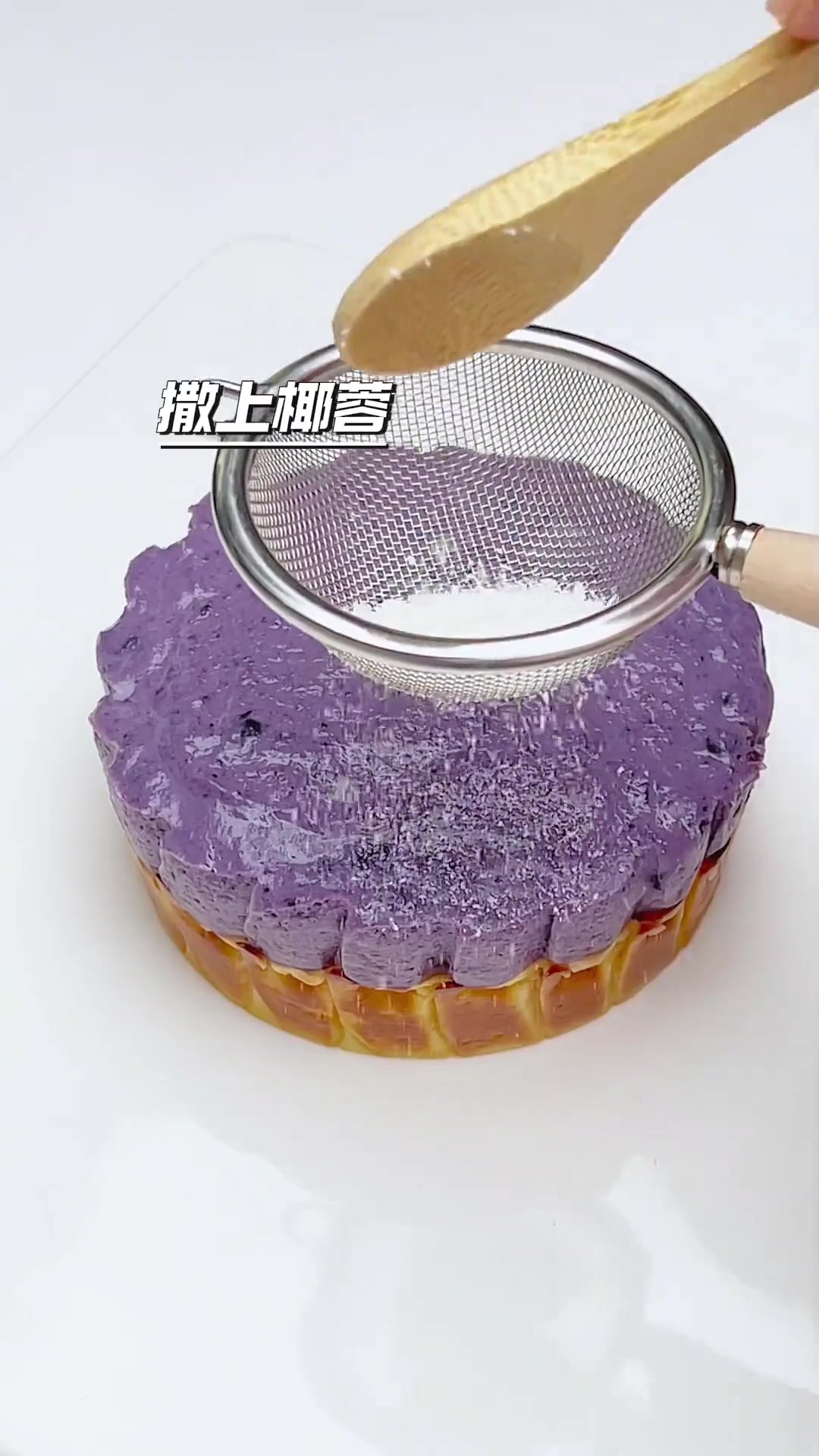防暴食低卡双重蓝莓燕麦芝士巴斯克蛋糕做法简单好吃