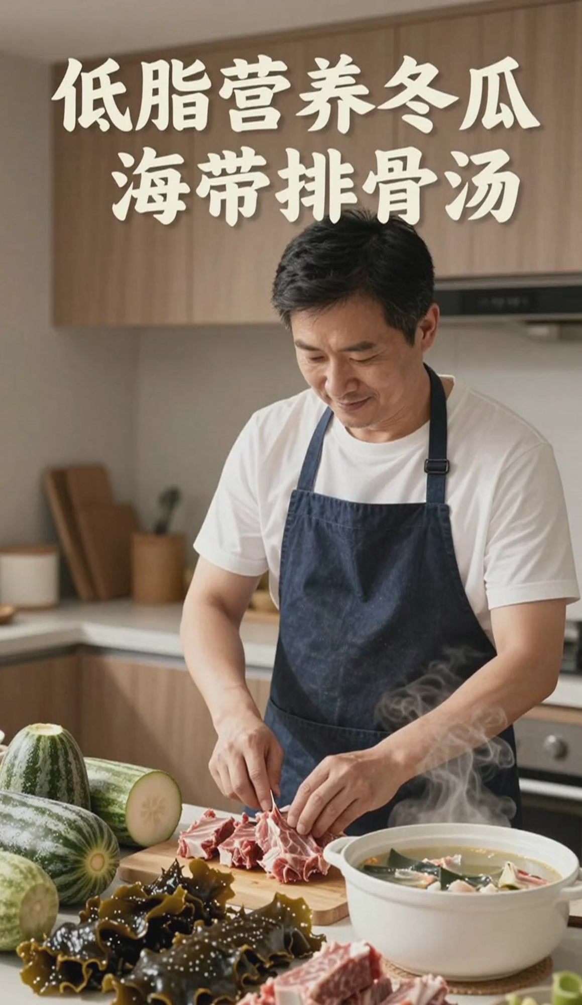 冬瓜海带排骨汤，低脂超营养