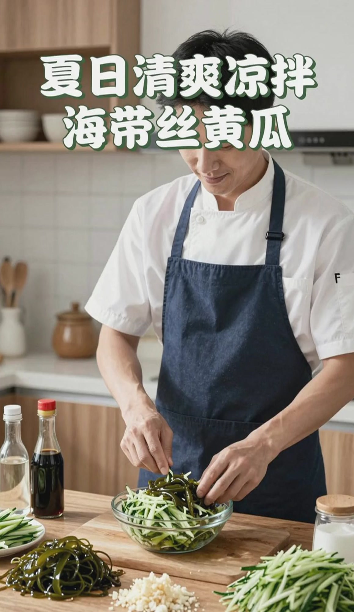 凉拌海带丝黄瓜,清爽解腻超适合夏天