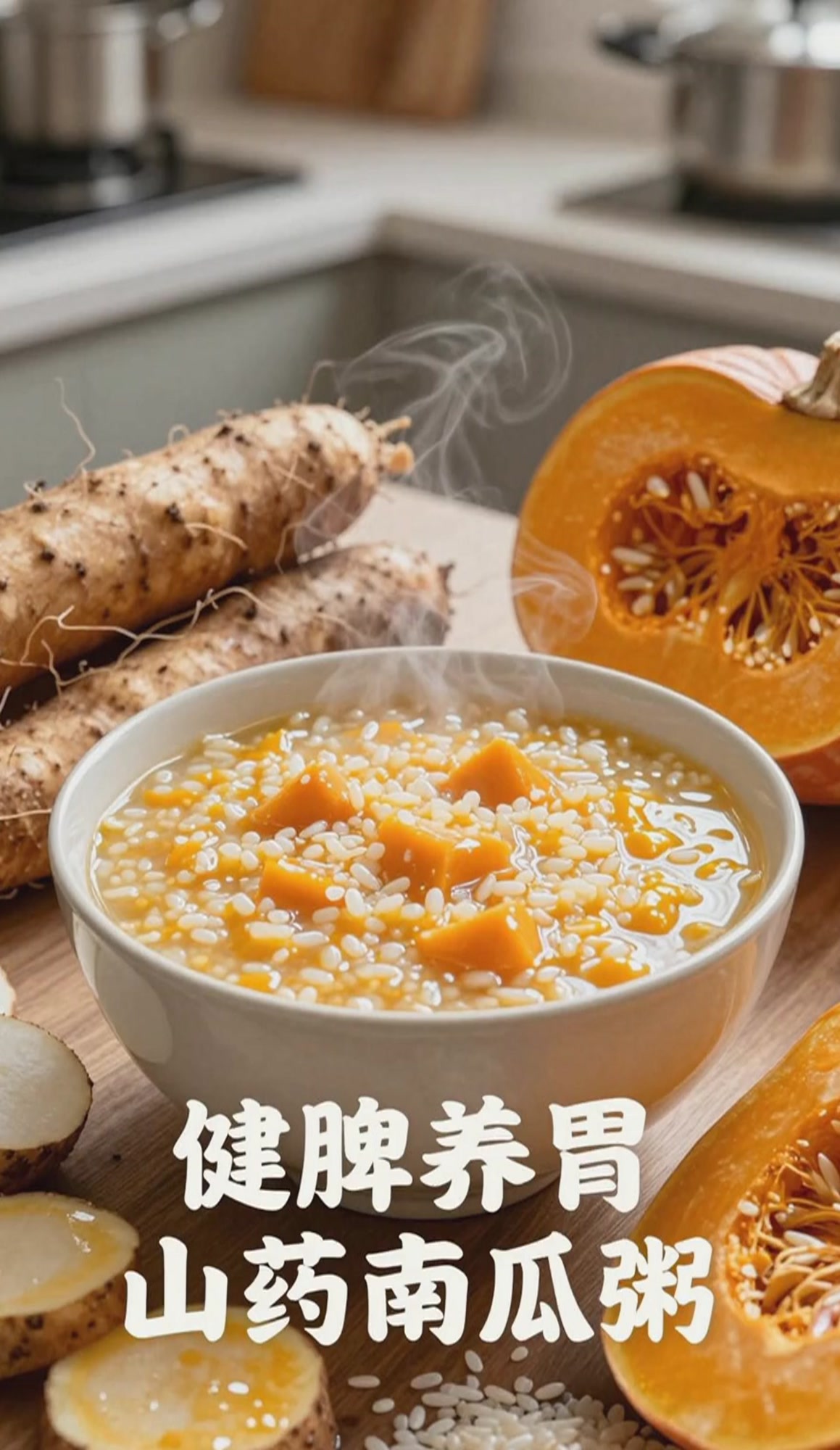 山药南瓜粥,健脾养胃超适合肠胃弱的人