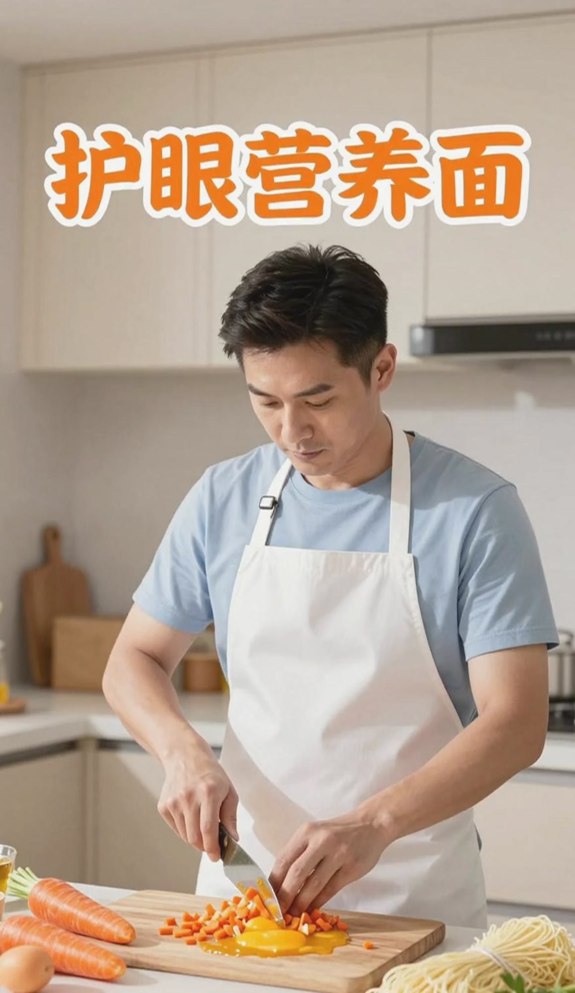 胡萝卜加鸡蛋,煮面营养美味还护眼