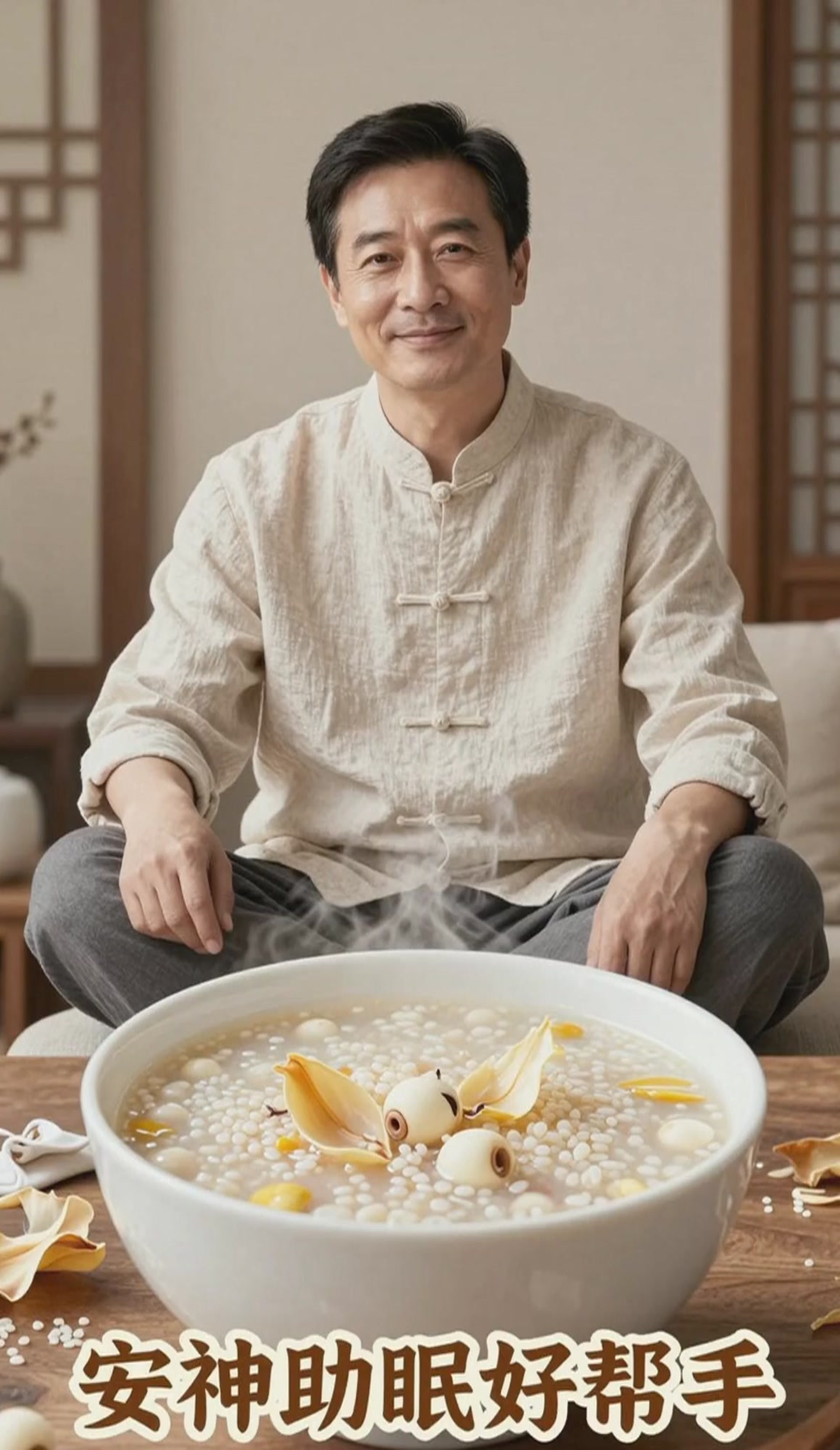 莲子加百合,煮粥安神助眠超适合压力大的人