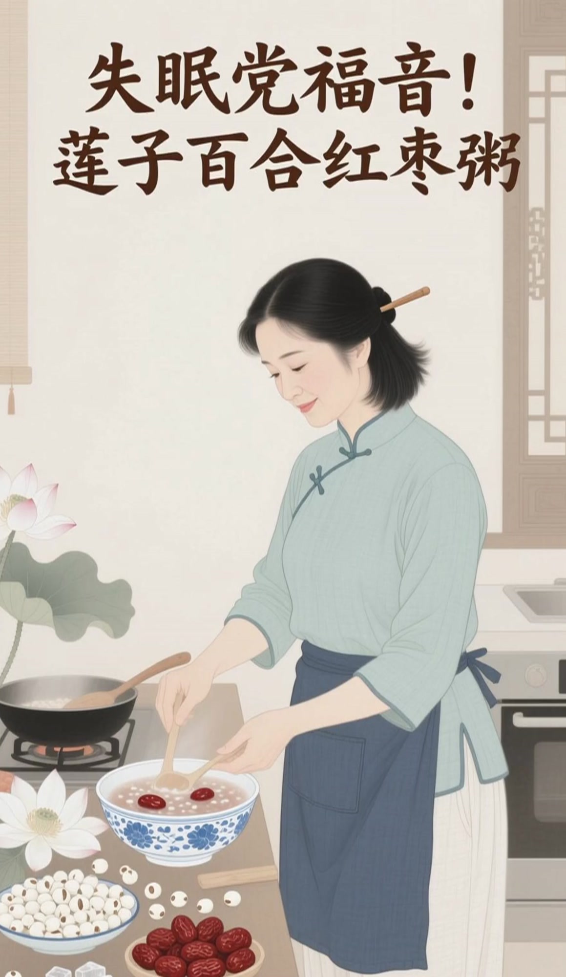 莲子百合红枣粥的做法，安神助眠超适合失眠党