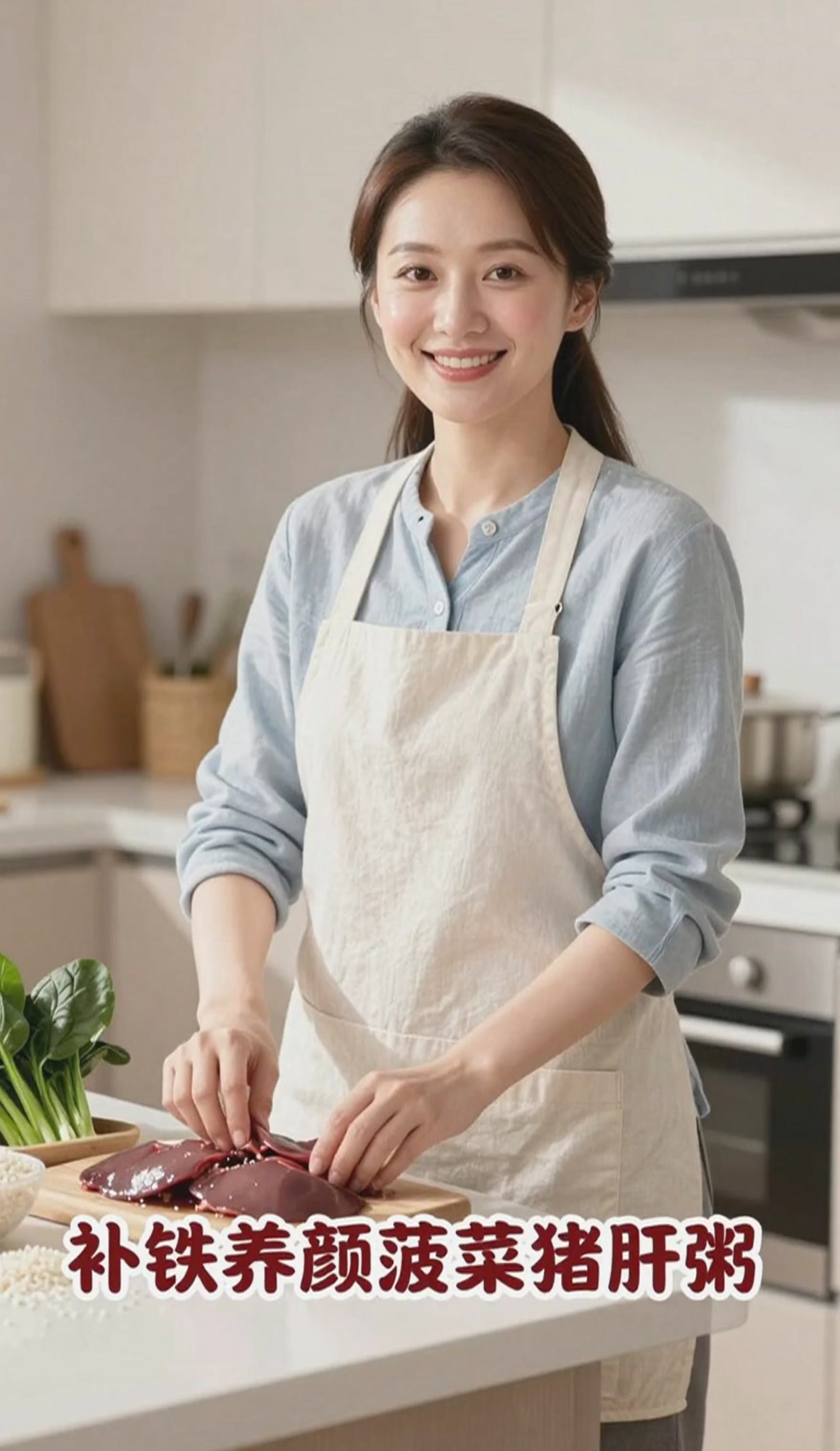 菠菜猪肝粥的做法,补铁补血超适合女生