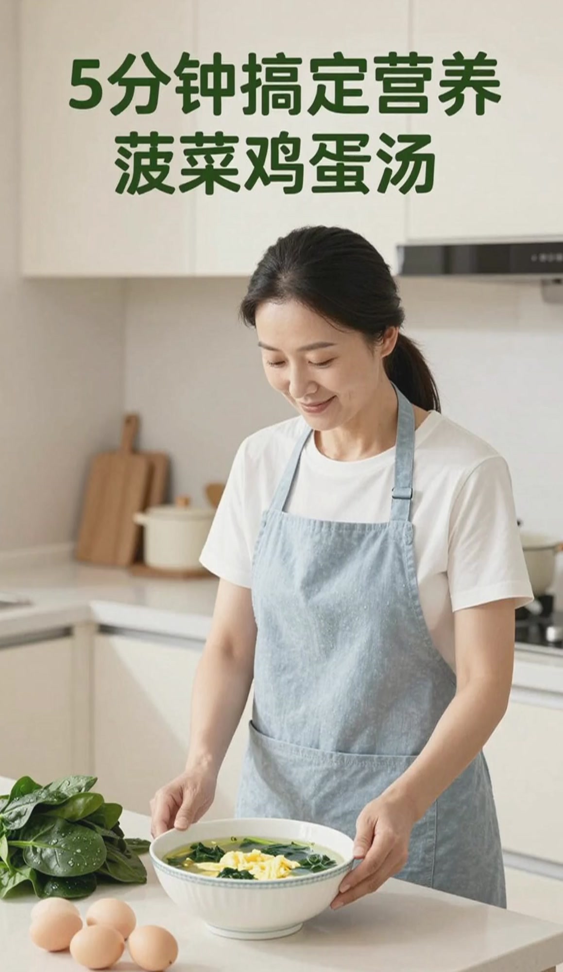菠菜鸡蛋汤，营养又好喝