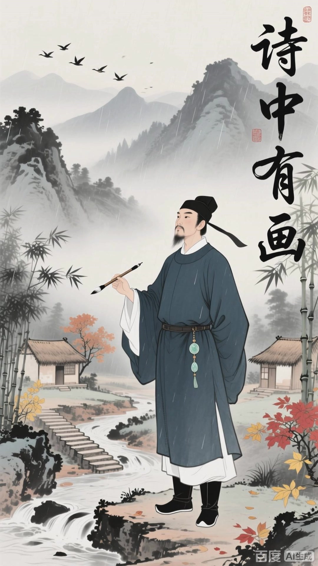 王维：“诗中有画”的山水田园诗人