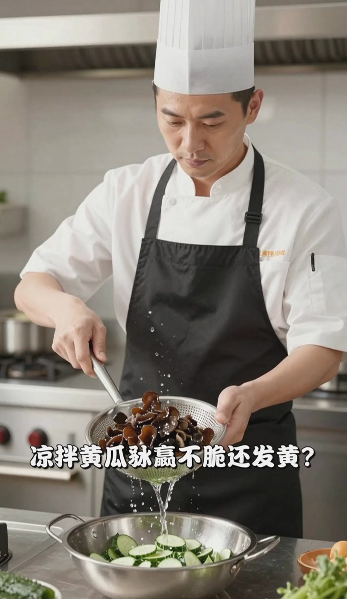 凉拌黄瓜木耳的焯水技巧，口感爽脆不发黄