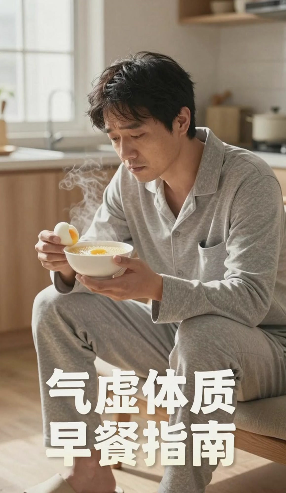 气虚体质的早餐,小米粥 + 鸡蛋,补气又养胃