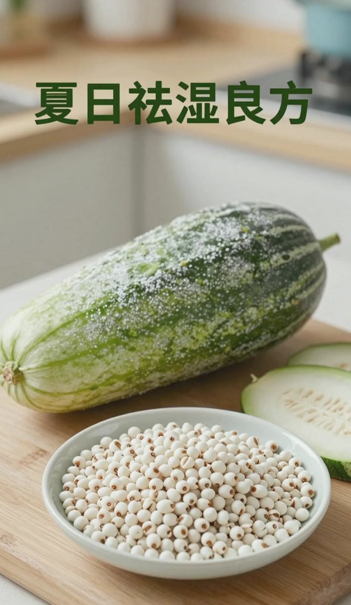 祛湿的食疗方，冬瓜薏米粥，清热祛湿超适合夏天