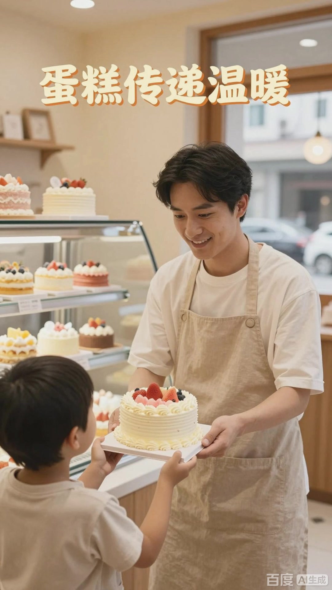 诚信蛋糕店老板公益送蛋糕,关爱贫困儿童,终开蛋糕连锁