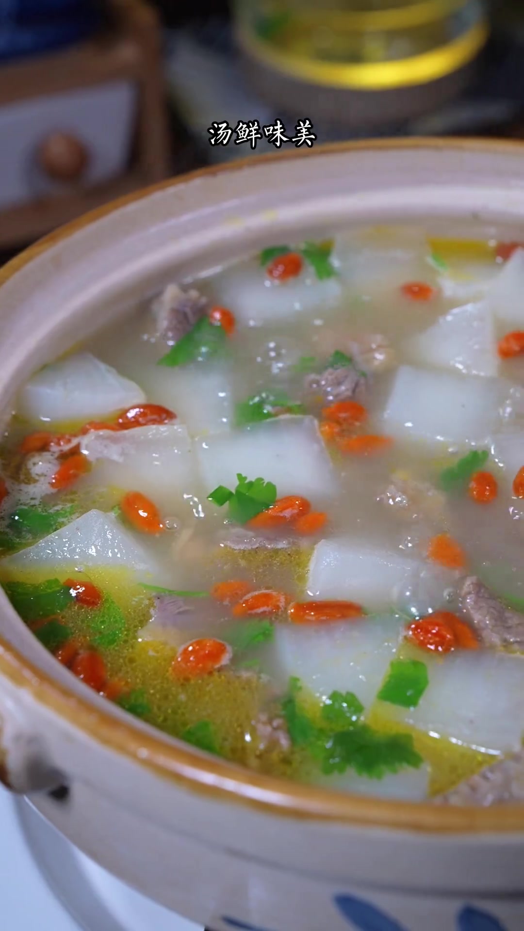 天冷了炖萝卜牛腩汤，汤鲜味美，大口吃肉喝汤超满足