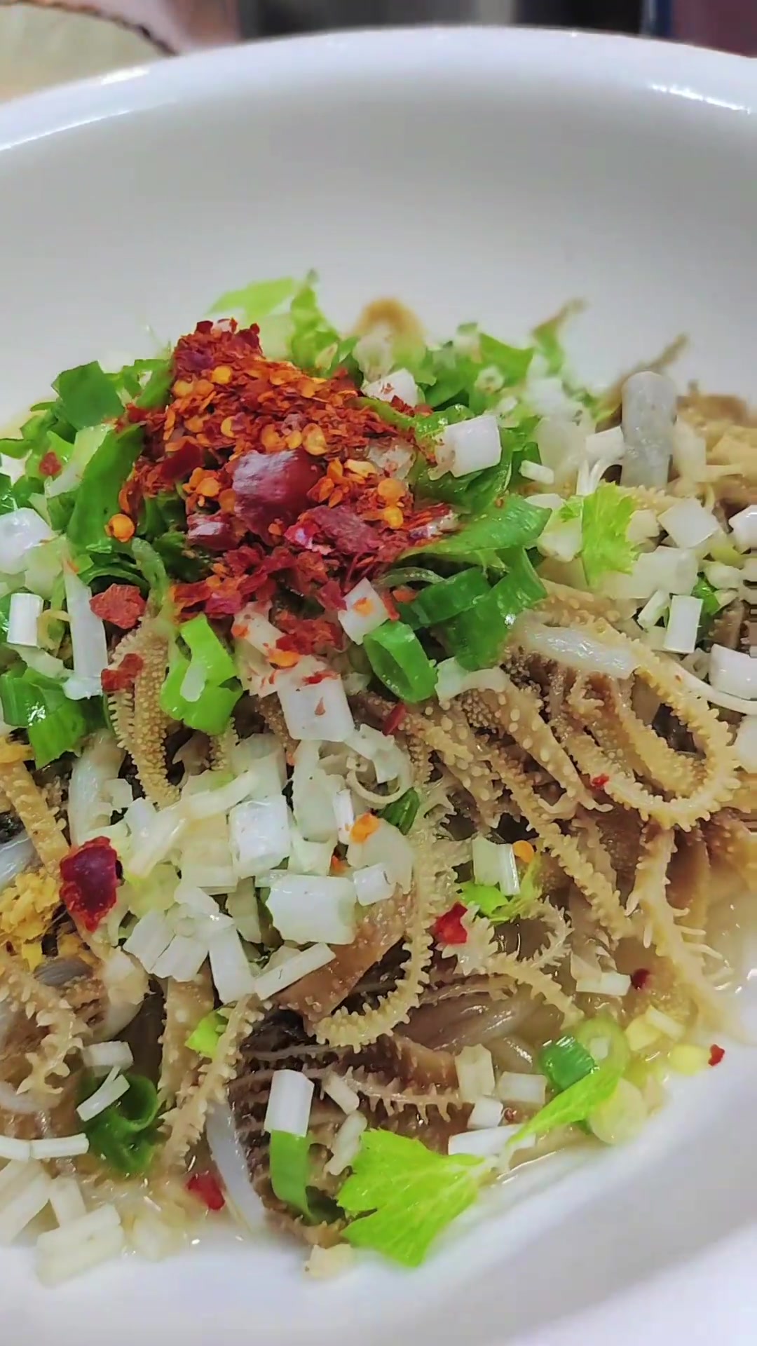 酸菜毛肚做法简单,关键是炝油用酸菜泡椒和粉条