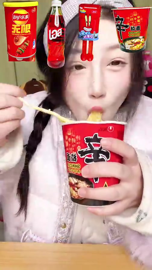 吃各种红色美食