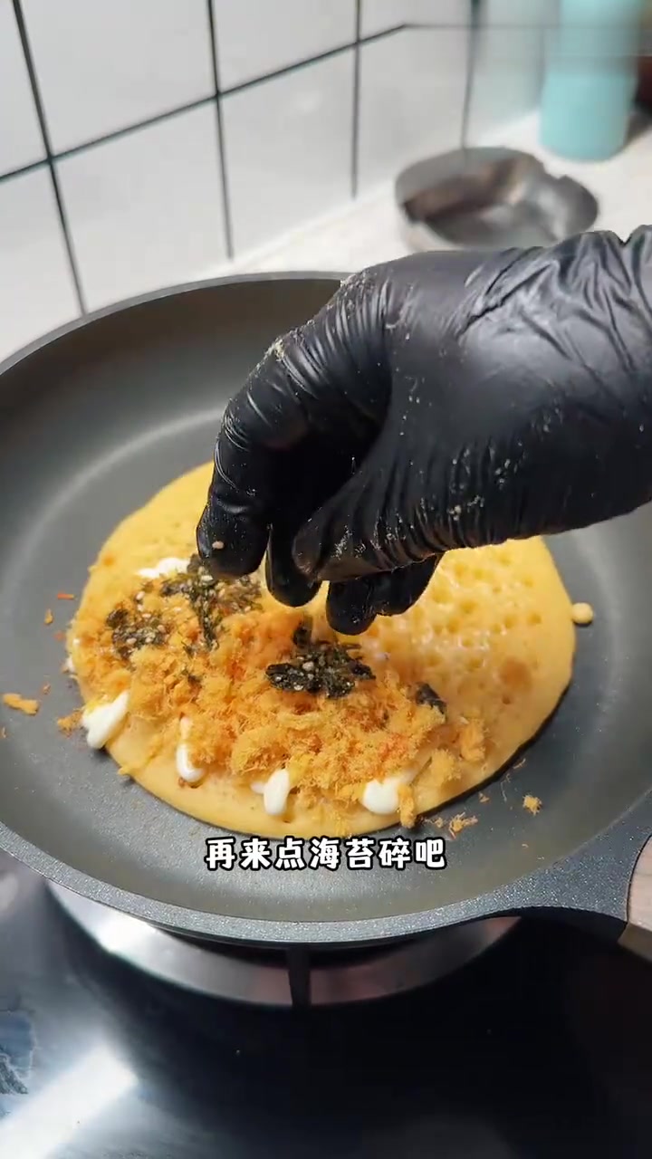 面糊摊薄更脆更好吃,闺女从肉松味爱上玉米味啦