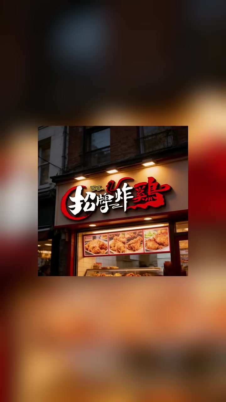炸鸡店门头效果图设计，炸鸡店招牌设计，炸鸡店logo设计 炸鸡店门头效果图设计 炸鸡店招牌