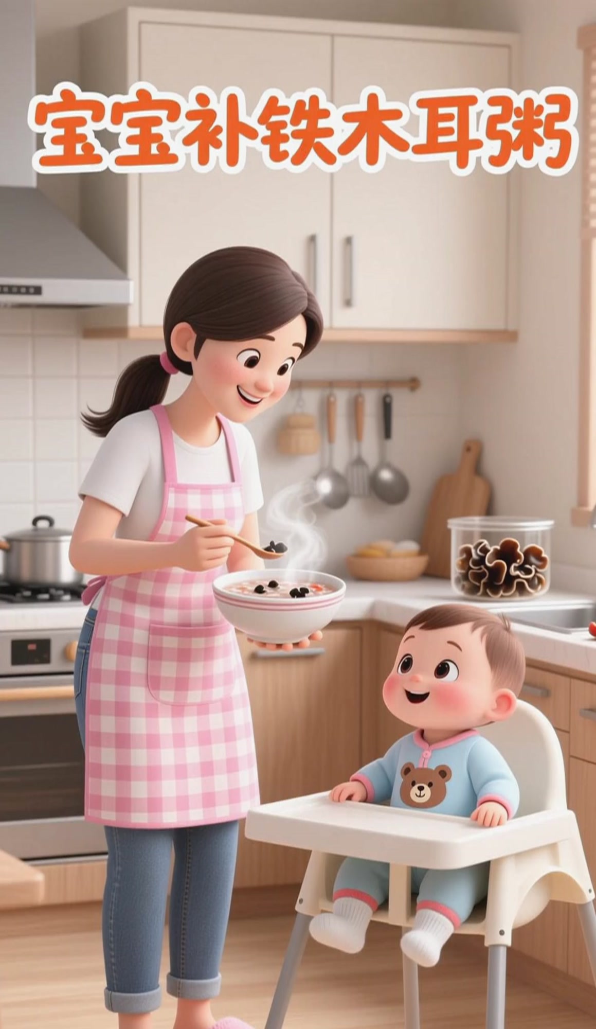 宝宝辅食粥!木耳粥,补铁补血超营养