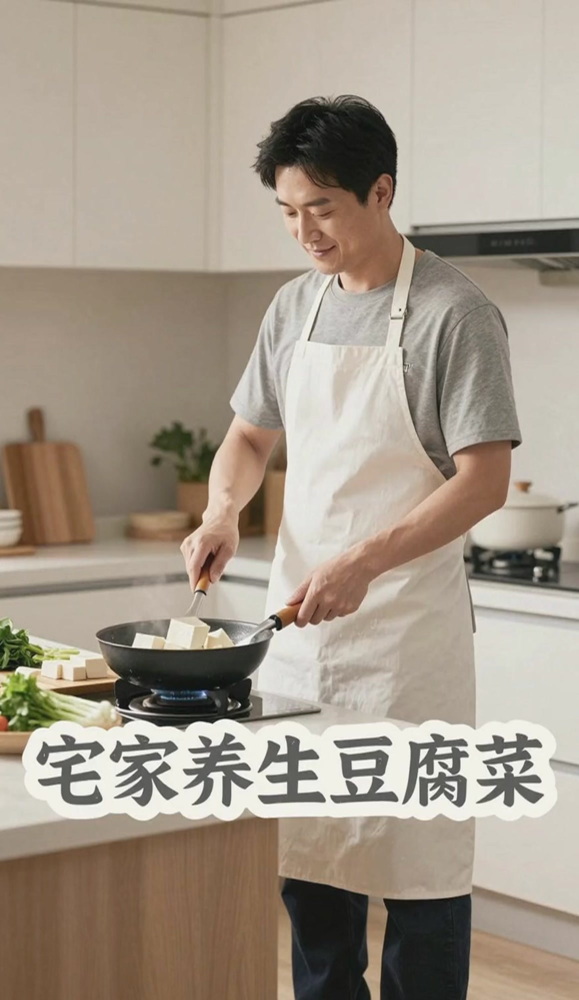 宅家做的养生豆腐菜,清淡营养,吃了肠胃更轻松