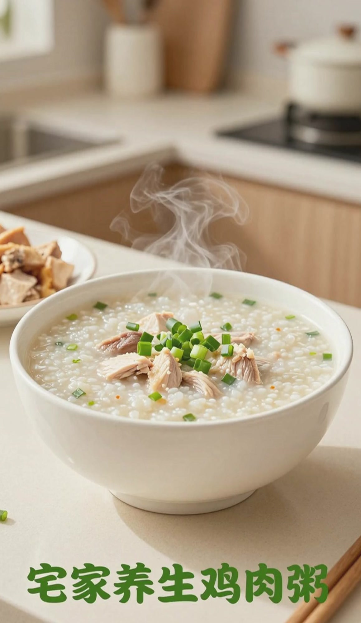 宅家做的养生鸡肉粥，鲜美营养，做法简单超好吃