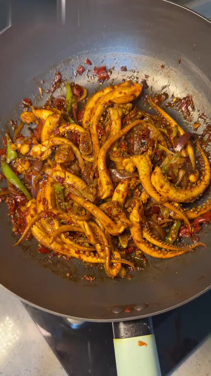 今日减脂餐:火爆鱿鱼