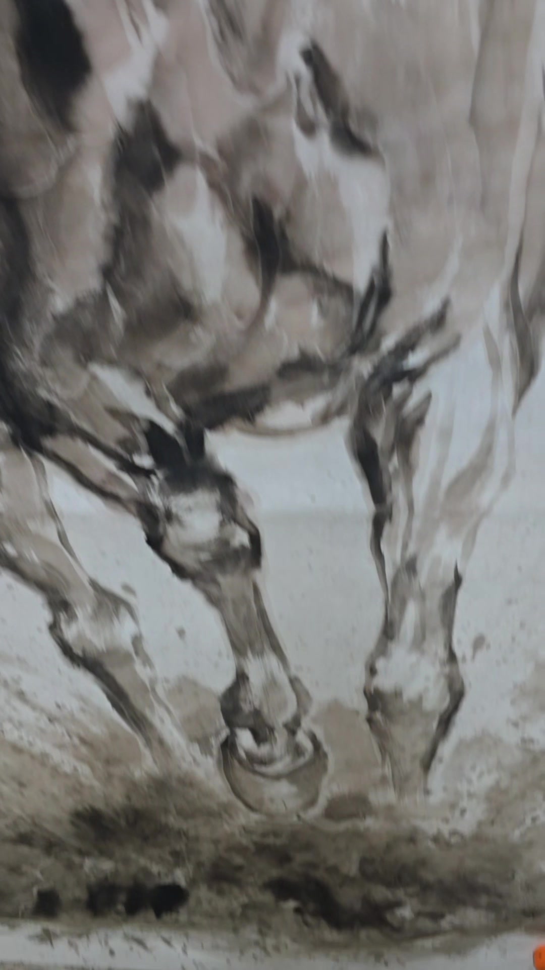 水墨画马马到成功图水墨画马国画