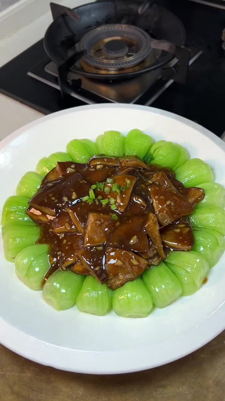 素菜之王香菇油菜,好吃又好看