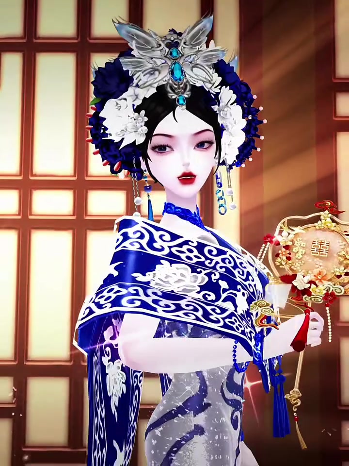 沉浸式染色‖当青花瓷拟人化