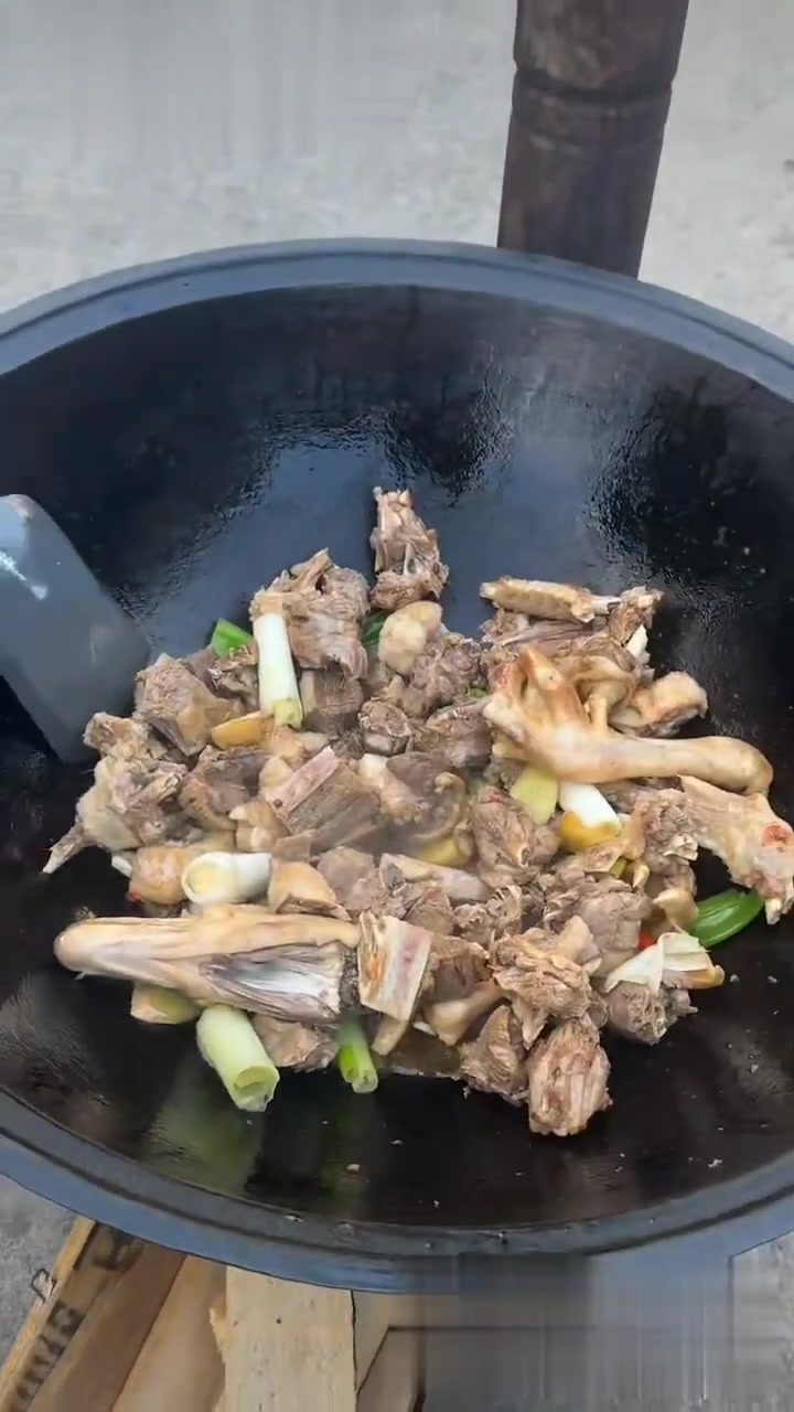 纯野生铁锅炖大鹅,味道真香,杠杠滴
