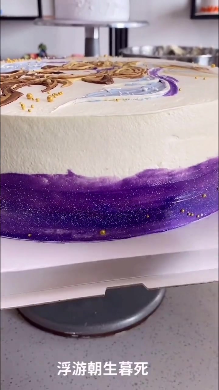 王者荣耀武则天尼克斯神谕手绘蛋糕制作分享