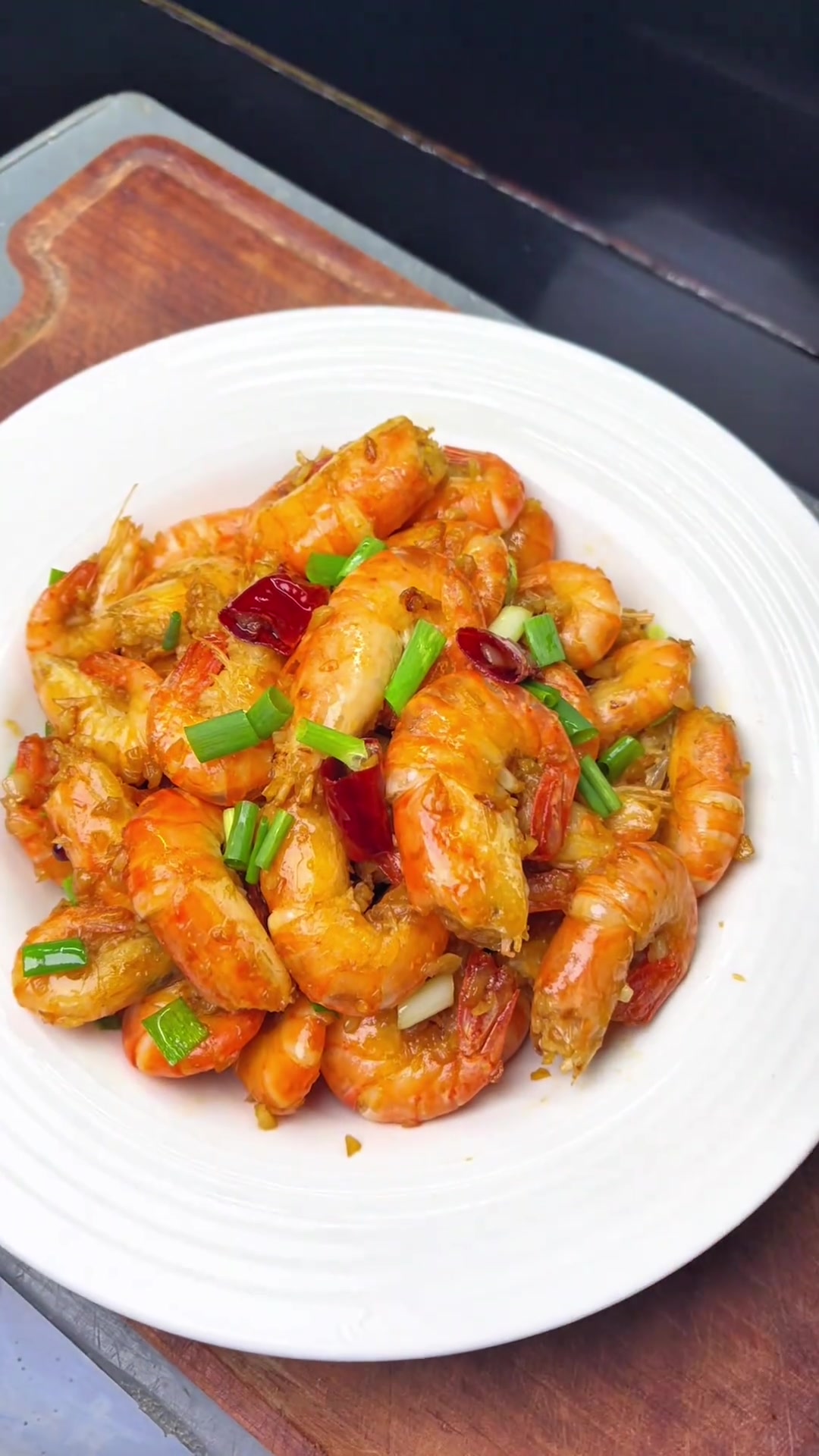 老公买的大头虾虽小，蒜泥罗氏虾超美味