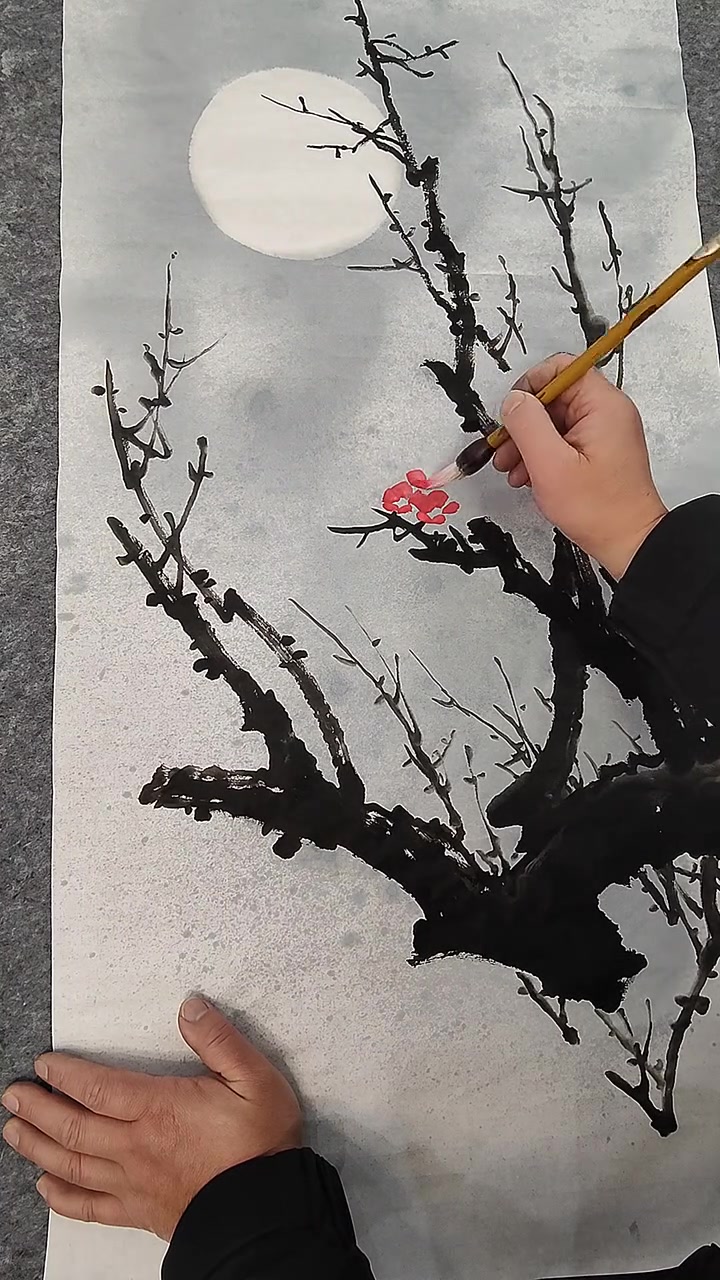 画梅花 梅花 梅兰竹菊 水墨画