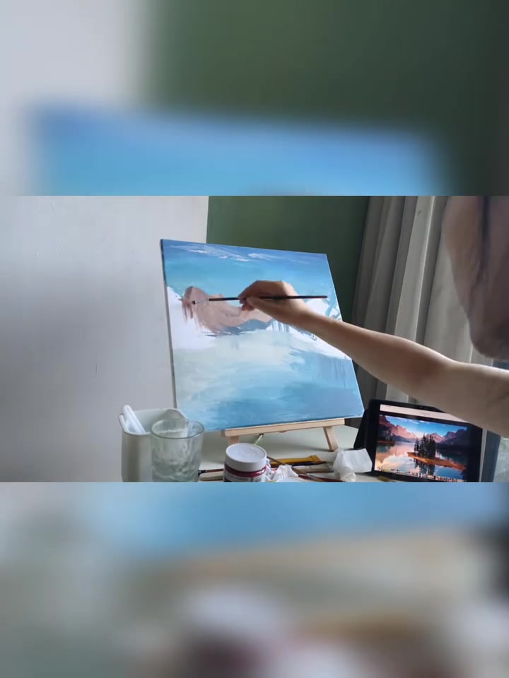 治愈系山水风景绘画过程分享「一」