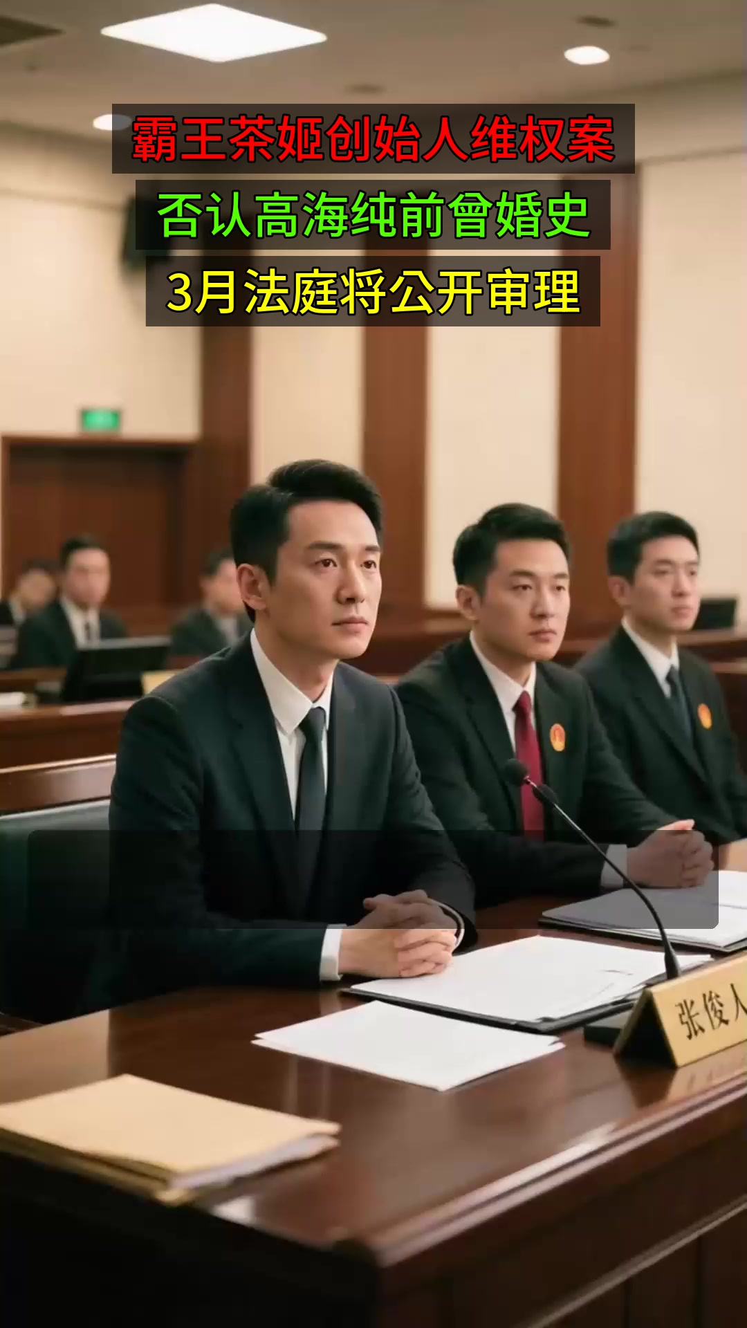 霸王茶姬创始人维权案,否认高海纯前曾婚史,3月法庭将公开审理