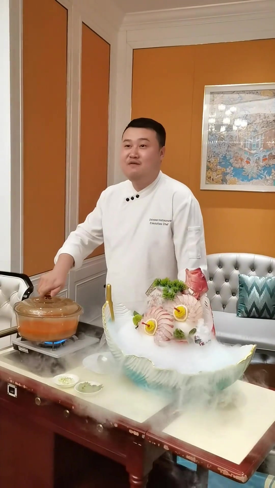 受祥哥邀学做粤式过桥东星斑,友聚甚欢