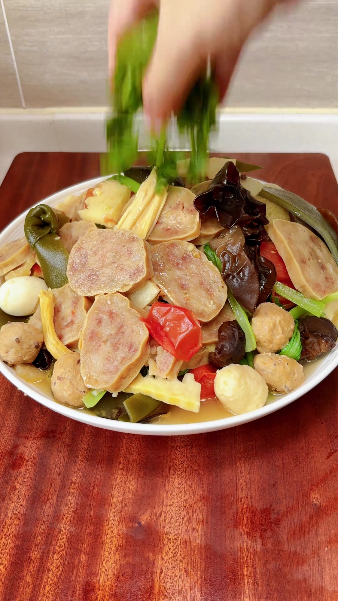 买菜做饭工资回流烧杂拌·鱼香肉丝·凉拌菜花