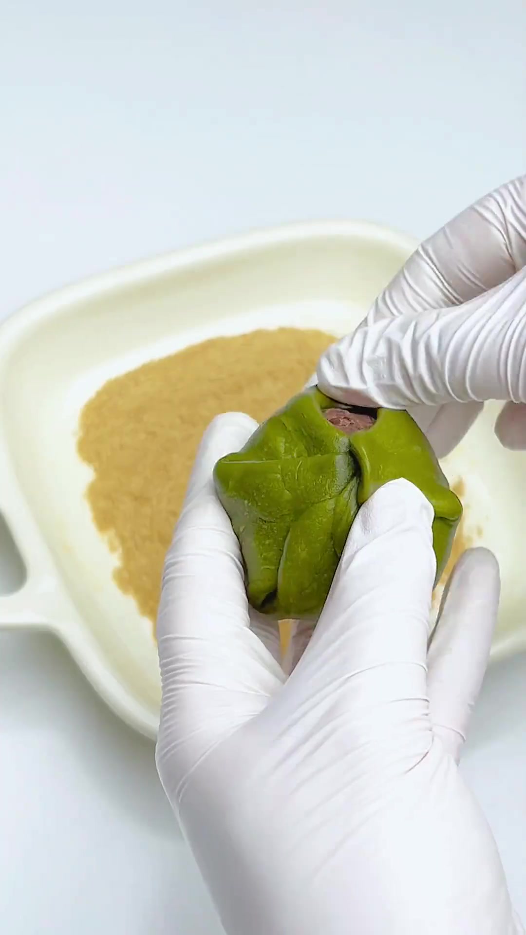 低卡抹茶红豆糯米糍，微波炉2分钟搞定