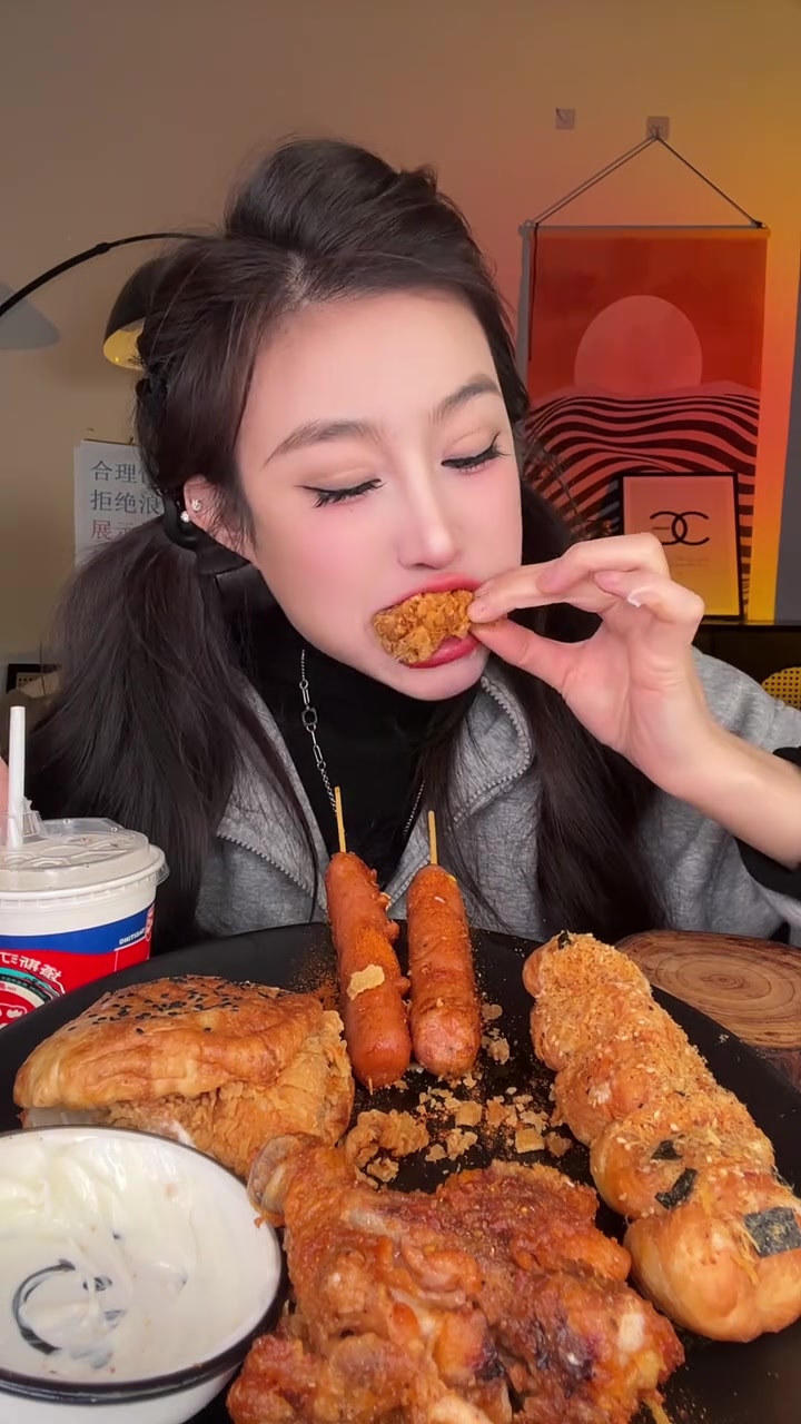 炸鸡汉堡，太好吃了！
