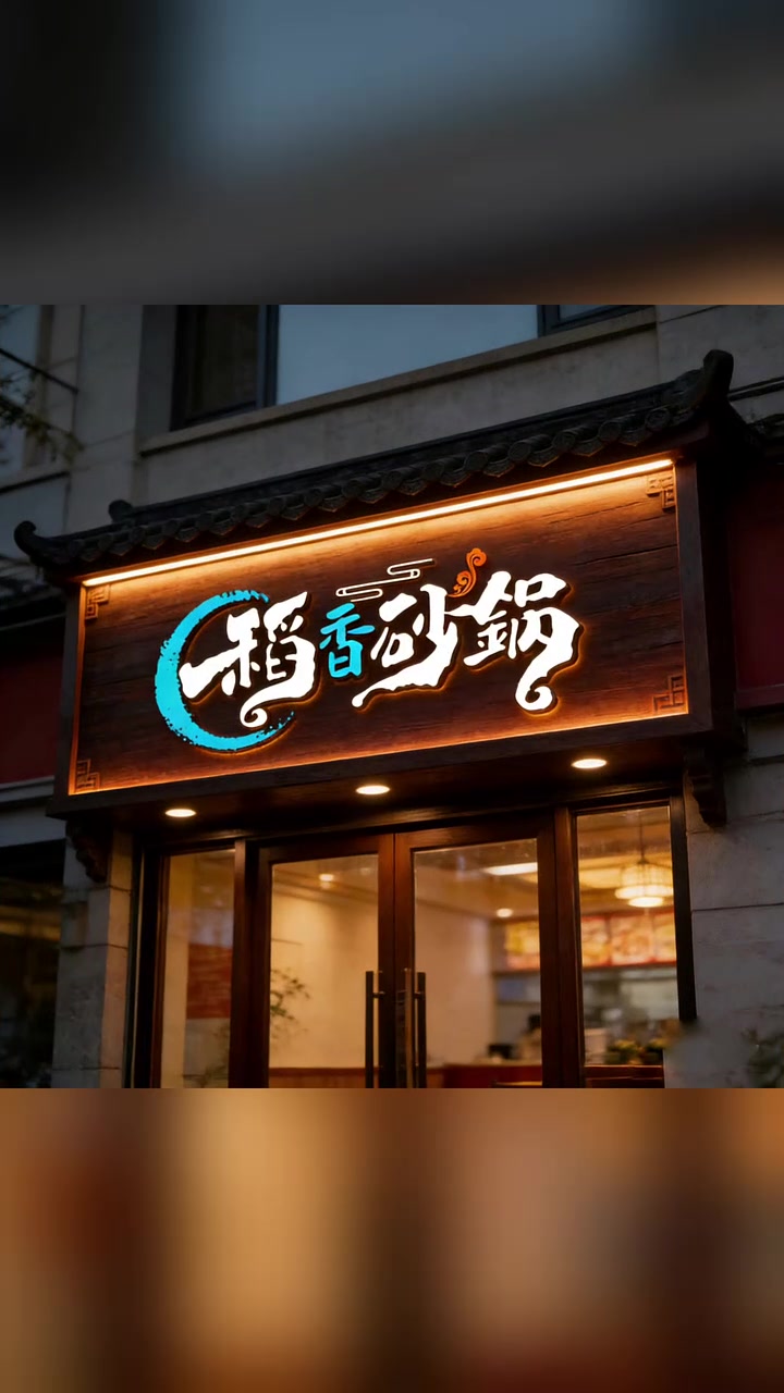 砂锅店门头效果图设计，砂锅店招牌设计，砂锅店logo设计 砂锅店门头效果图设计 砂锅店招牌