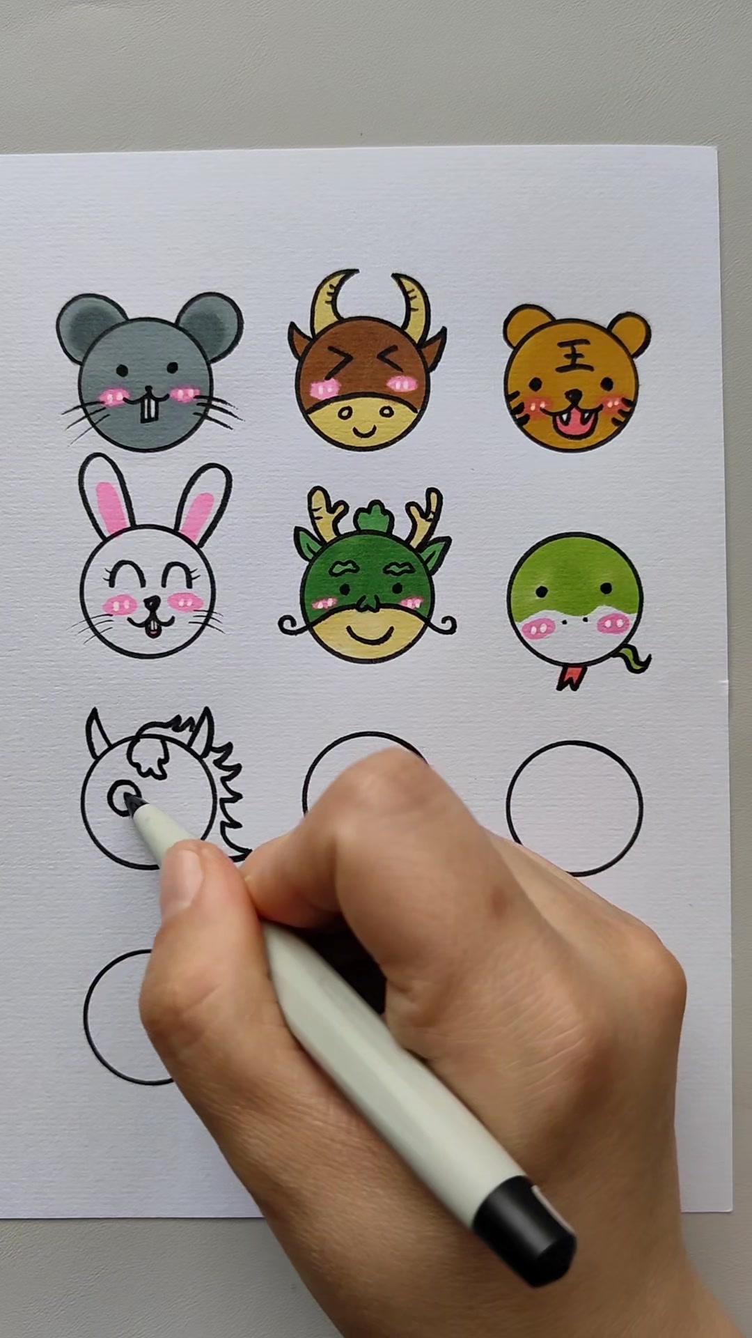 萌化啦！手绘卡通生肖头像超可爱