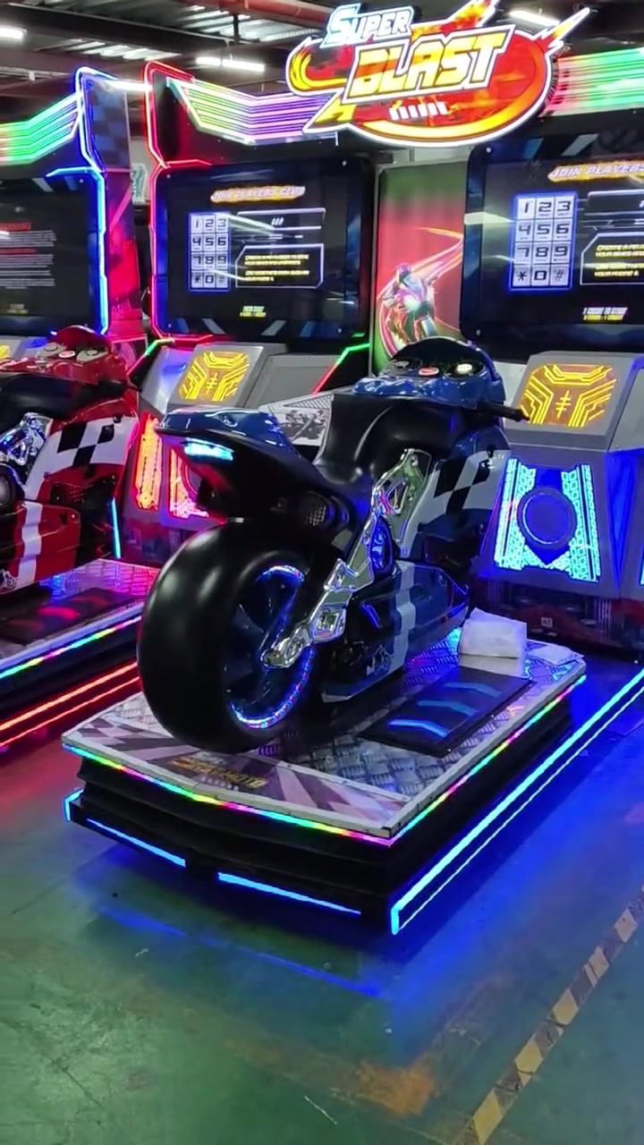 3D动感摩托赛车游戏机 3D动感摩托赛车游戏机,场景多样,游戏画面流畅,体验感丝滑。#3D