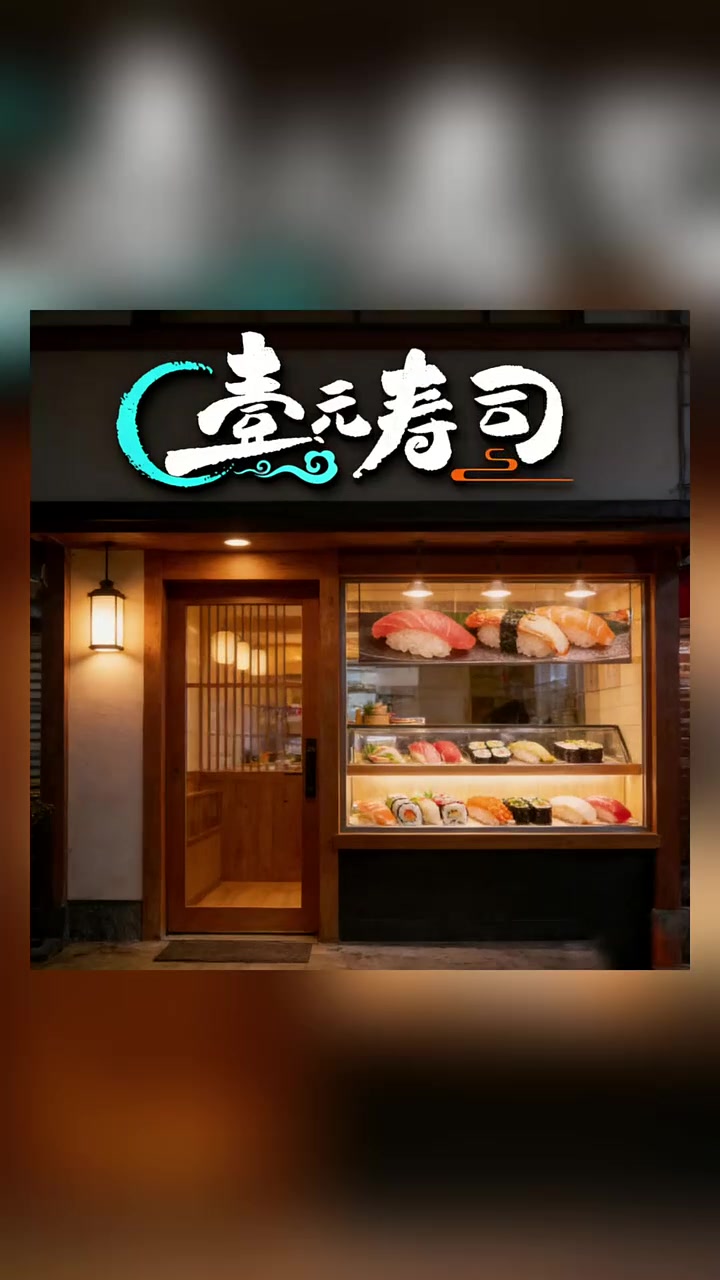 寿司店门头设计，寿司店招牌设计，寿司店logo设计 寿司店门头设计 寿司店招牌设计