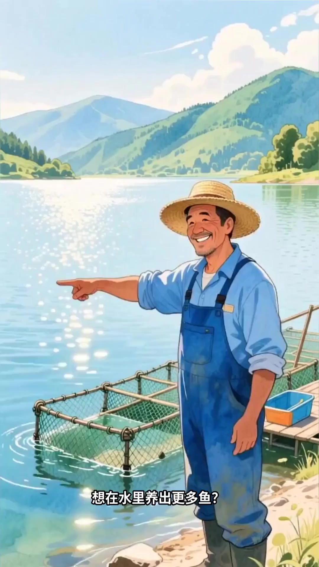 网箱养鱼,水域资源高效利用