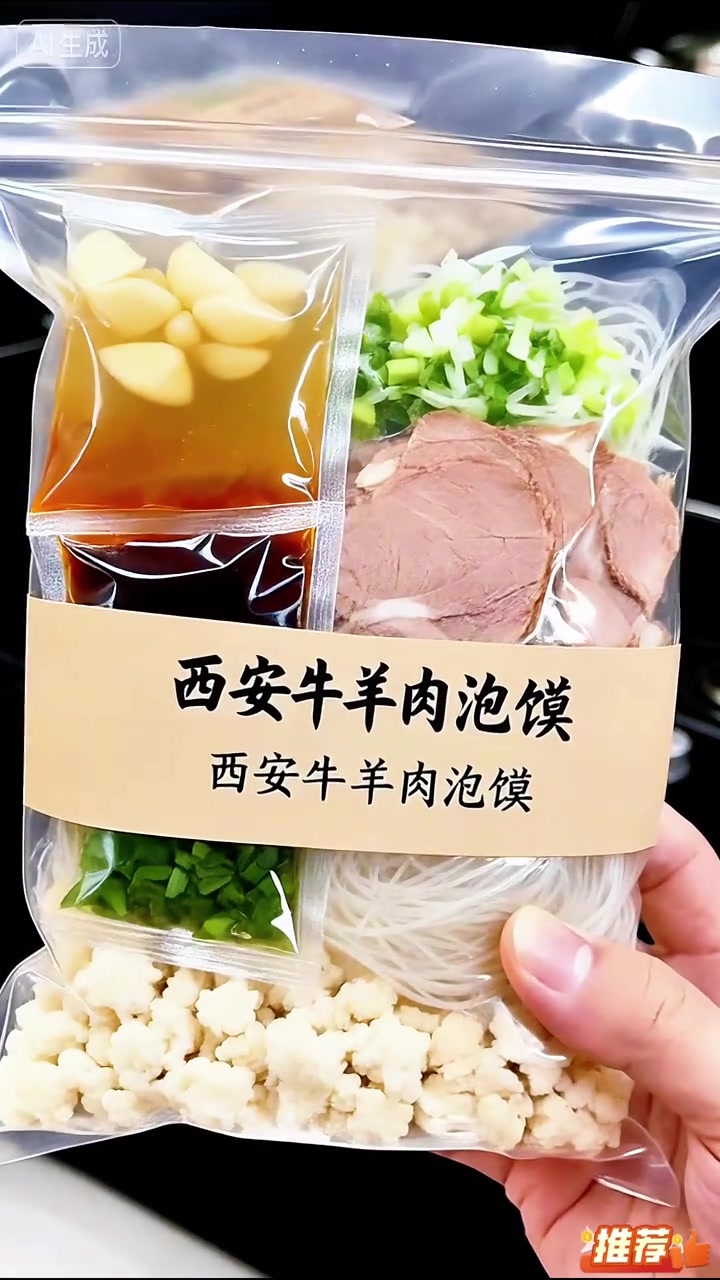 西安牛羊肉泡馍，汤香馍劲道，美味诱人！