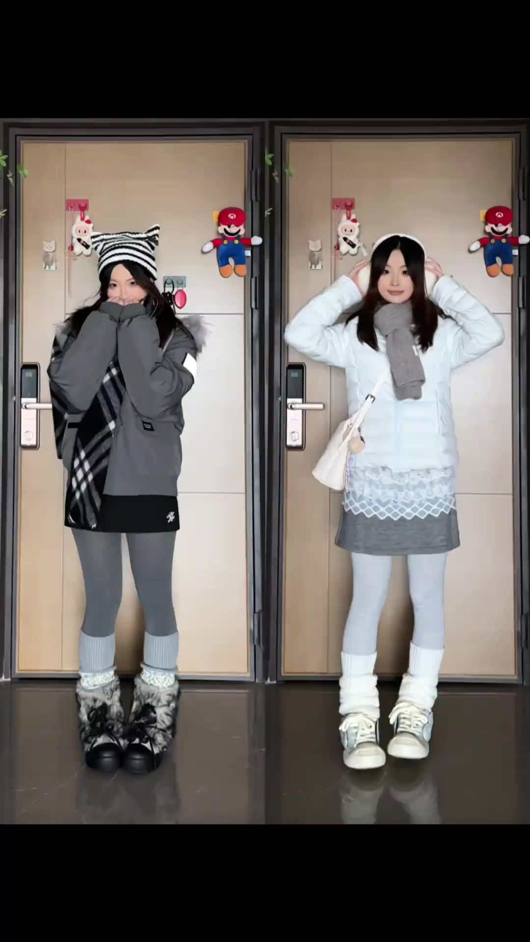 冬天我就这样穿！2套派克服/羽绒服搭配分享～