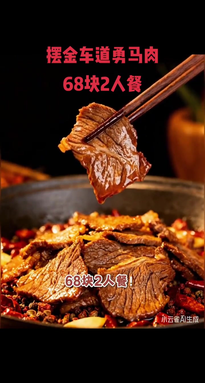 摆金车道勇马肉两人餐68元,超划算!#美食技巧 #推荐#分享家乡美食 #舌尖上的味道