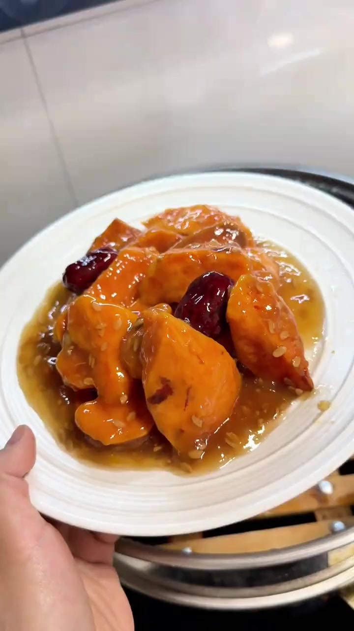 陕西年夜饭必备红薯蒸碗