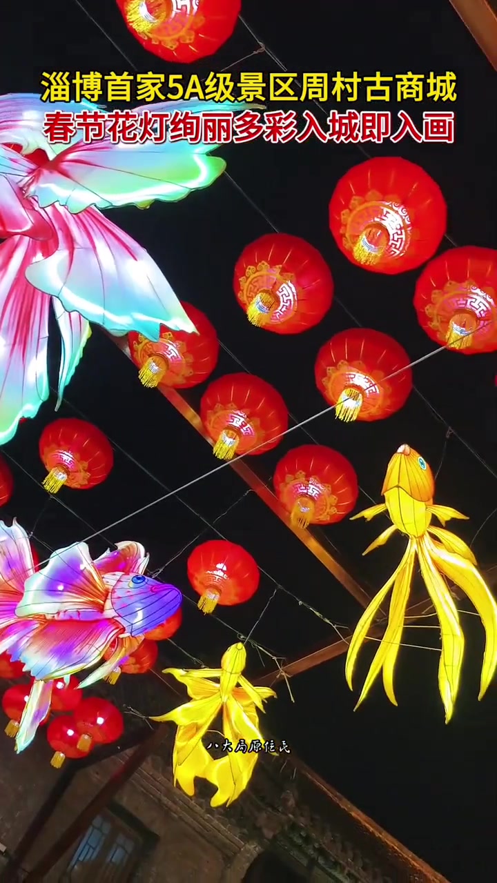 春节来周村古商城看花灯吧！入城即入画的感觉，让人陶醉其中！